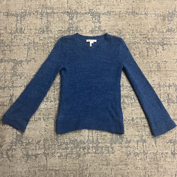 BCBG Sweaters - BCBG Blue Knit Bell Sleeves Sweater